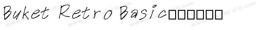 Buket Retro Basic字体转换